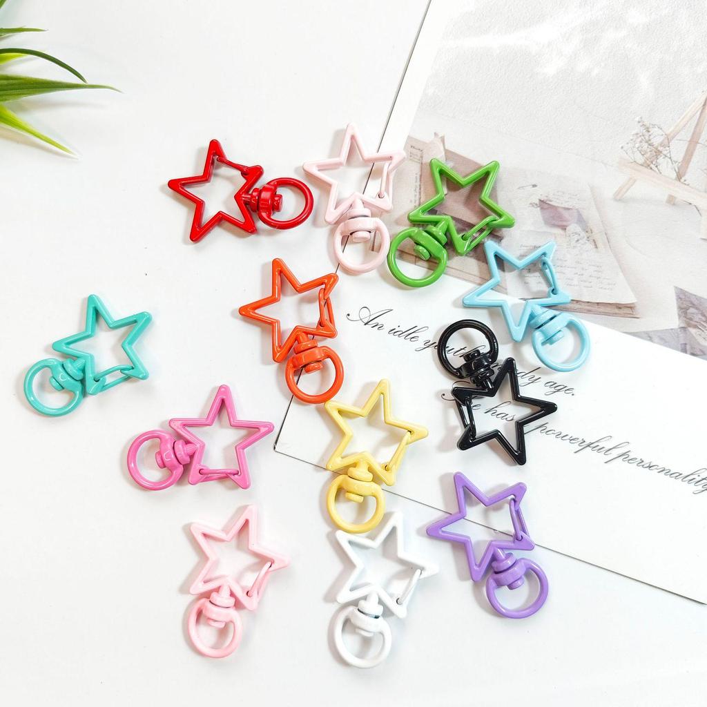 Colorful Candy Zinc Alloy Star Keychain Pendant Ornament