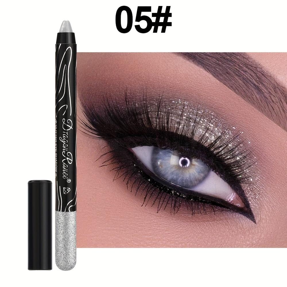Shining Luster Eyeshadow Pencil 12 Color Mixing Palette Highlighting Eye Contouring and Eyeliner Long-Lasting Waterproof Eyeshadow Stick