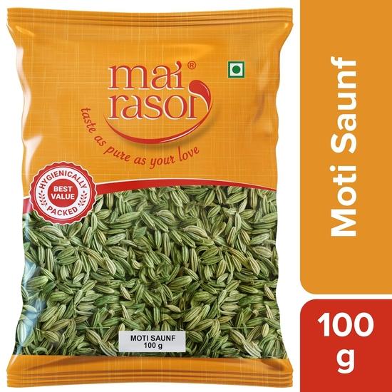 MAI RASOI Fennel Seeds/Saunf Moti/Moti Sonf/Big Whole - 100 Gm
