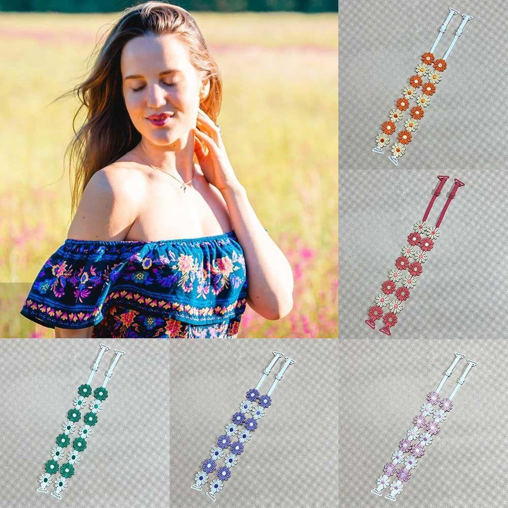 

Polyester Floral Bra Straps Removable Shoulder Straps Creative Gift Floral Shoulder Belts рожевий