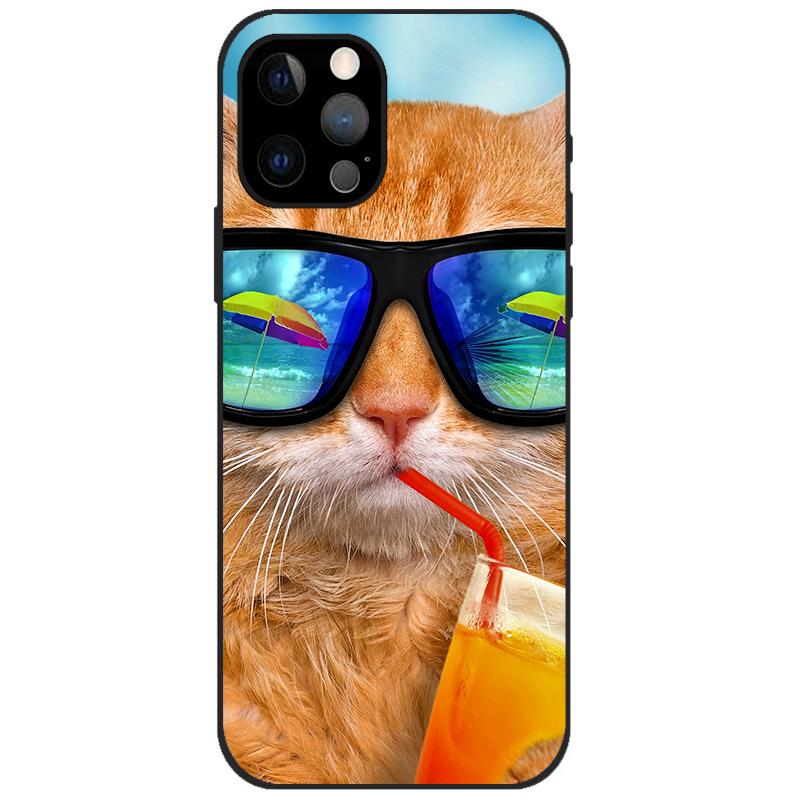For iPhone 12 Pro Case iPhone12 Pro Bumper Silicon TPU Soft Phone Cover For iPhone 12 Pro Max / 12 Mini Case Cartoon Funda 12Pro
