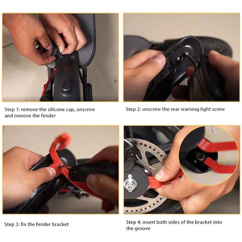 Rear Mudguard Support Mount for Daily Ride Service Task, Dense Support Part with Two-Hole Top Mount and 2 Screws