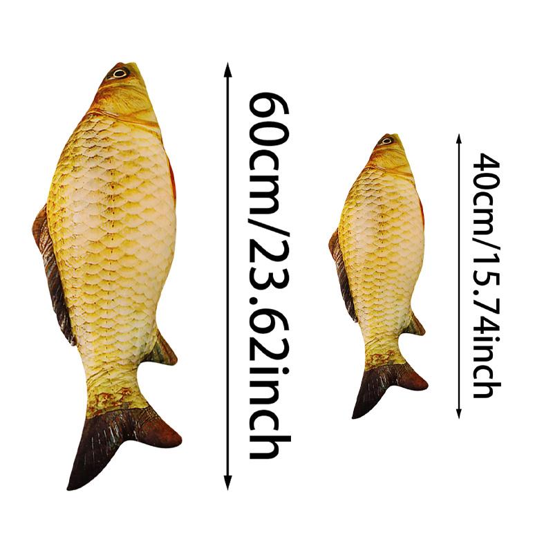 4060Cm 3D Simulation Gold Fish Plush Toy Stuffed Soft Animal Carp Plush Pillow Creative Sofa Pillow Cushion Gift For Kids