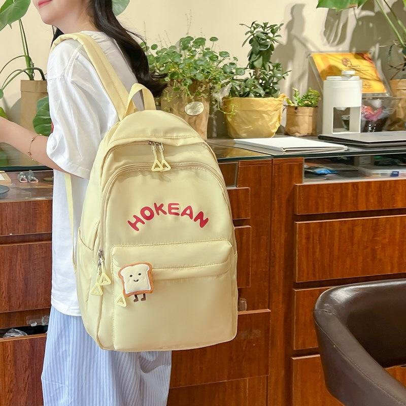 Japanese ins new high-value backpack size student light junior high school students go out leisure small backpack
