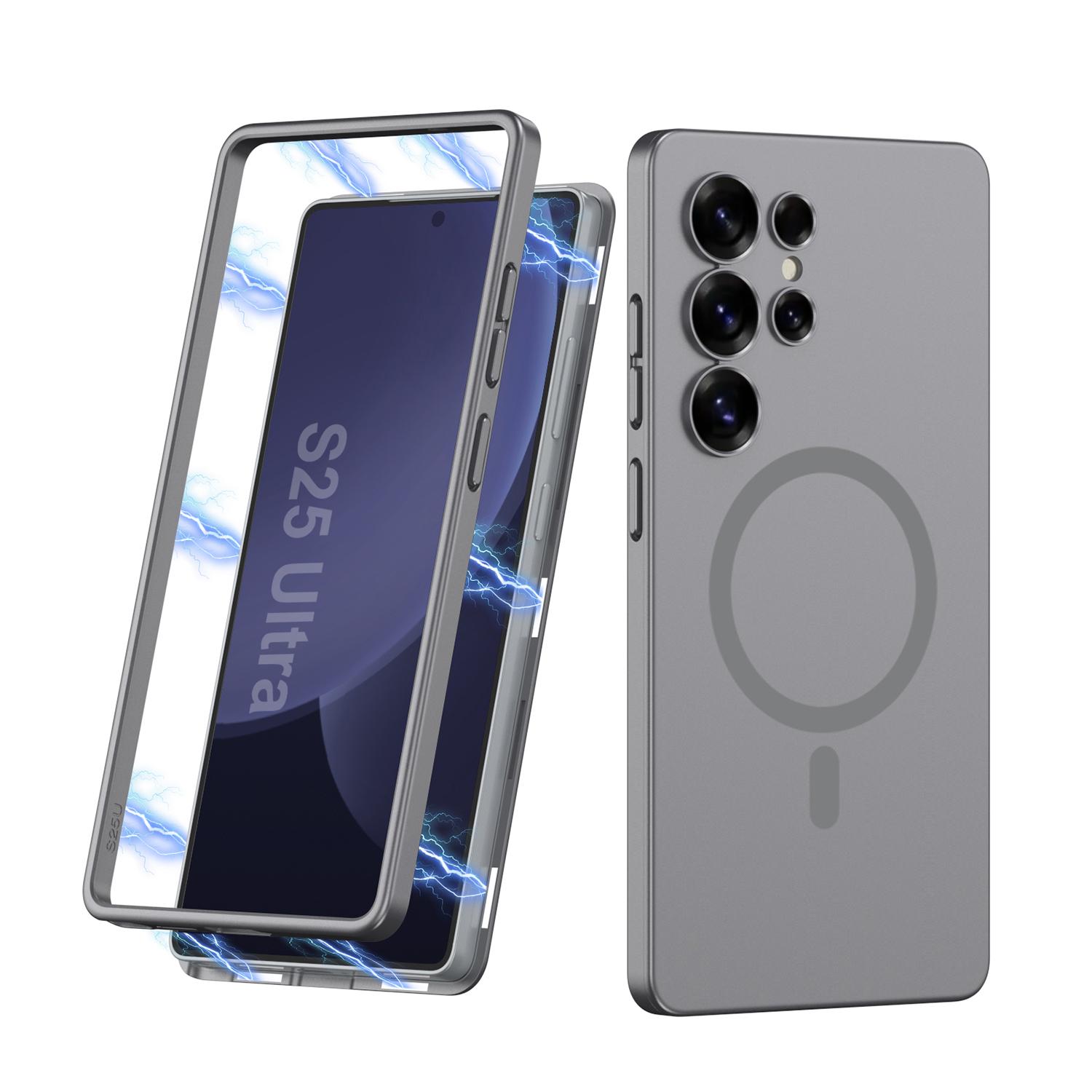 

Phone Body Case For Samsung Galaxy S25 Ultra 5G Case Magnetic 2 in 1 S25Ultra Wireless Charging Protective Cover For Galaxy S25 Ultra&Only Case (No Pen)