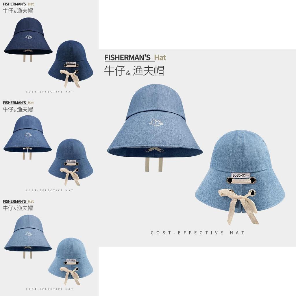 Lightweight Cotton Love Heart Print Fisherman Hat With Large Brim For Summer Sun Protection