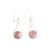 Rare Black Rhodonite Gemstone 925 Stamped Silver Jewelry Earrings For Her 1.68" CE-15-34