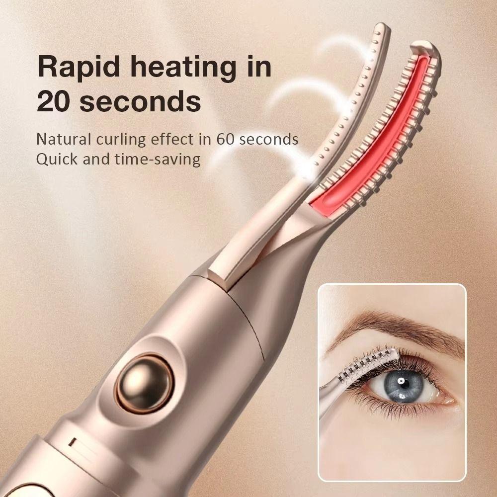 Dual Head Electric Eyebrow Shaver Two-Gear Temperature Adjustment 2 in1 Eyelash Clip  Makeup Tool