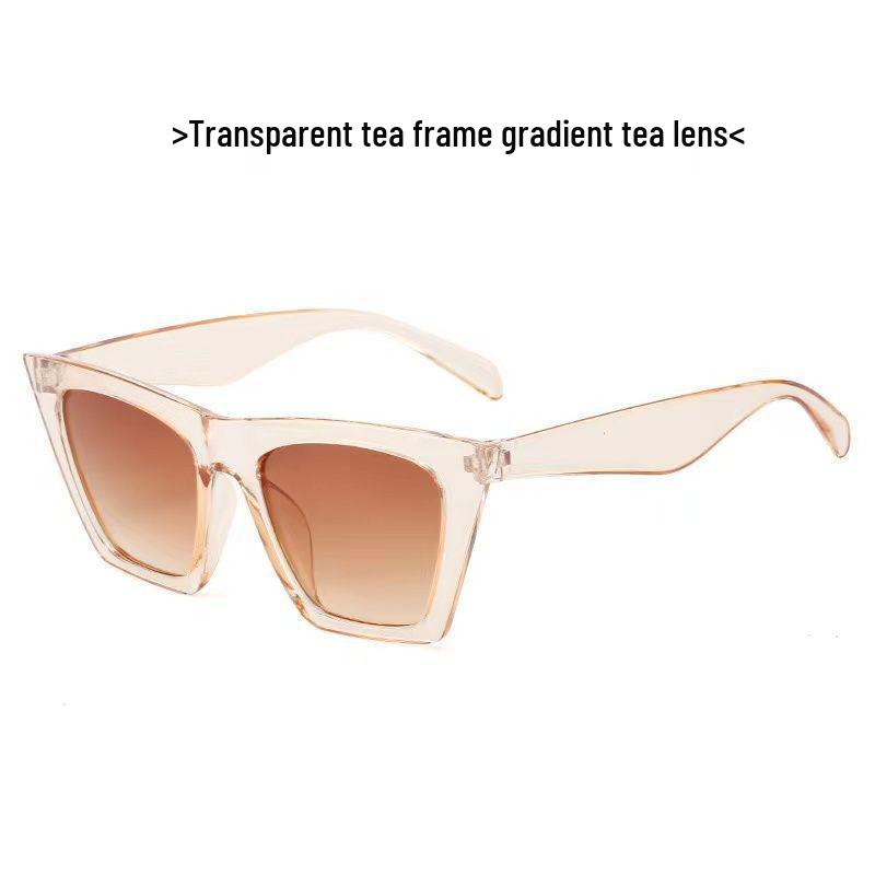 European Retro Oversized Cat Eye Sunglasses for Women - High-End UV Protection, Celebrity Street Style Glasses