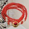 4Mm Autumn And Winter Natural Ice Transparent Chalcedony Design Sense Multi-Circle Bracelet Bracelet
