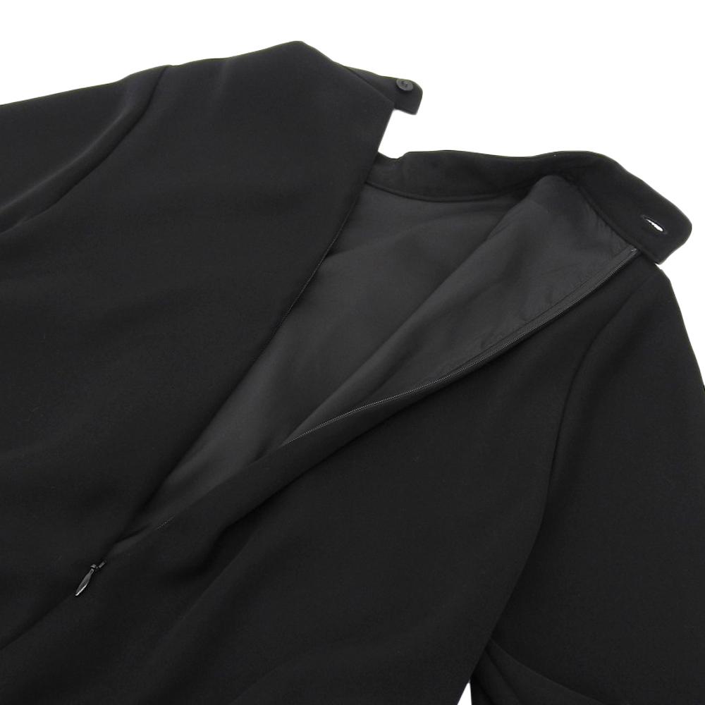 ENFOLD Women's Three-Quarter Sleeve Balloon Dress, Black, Size 36, 300DA333-2640 Dress 36 blackUsed