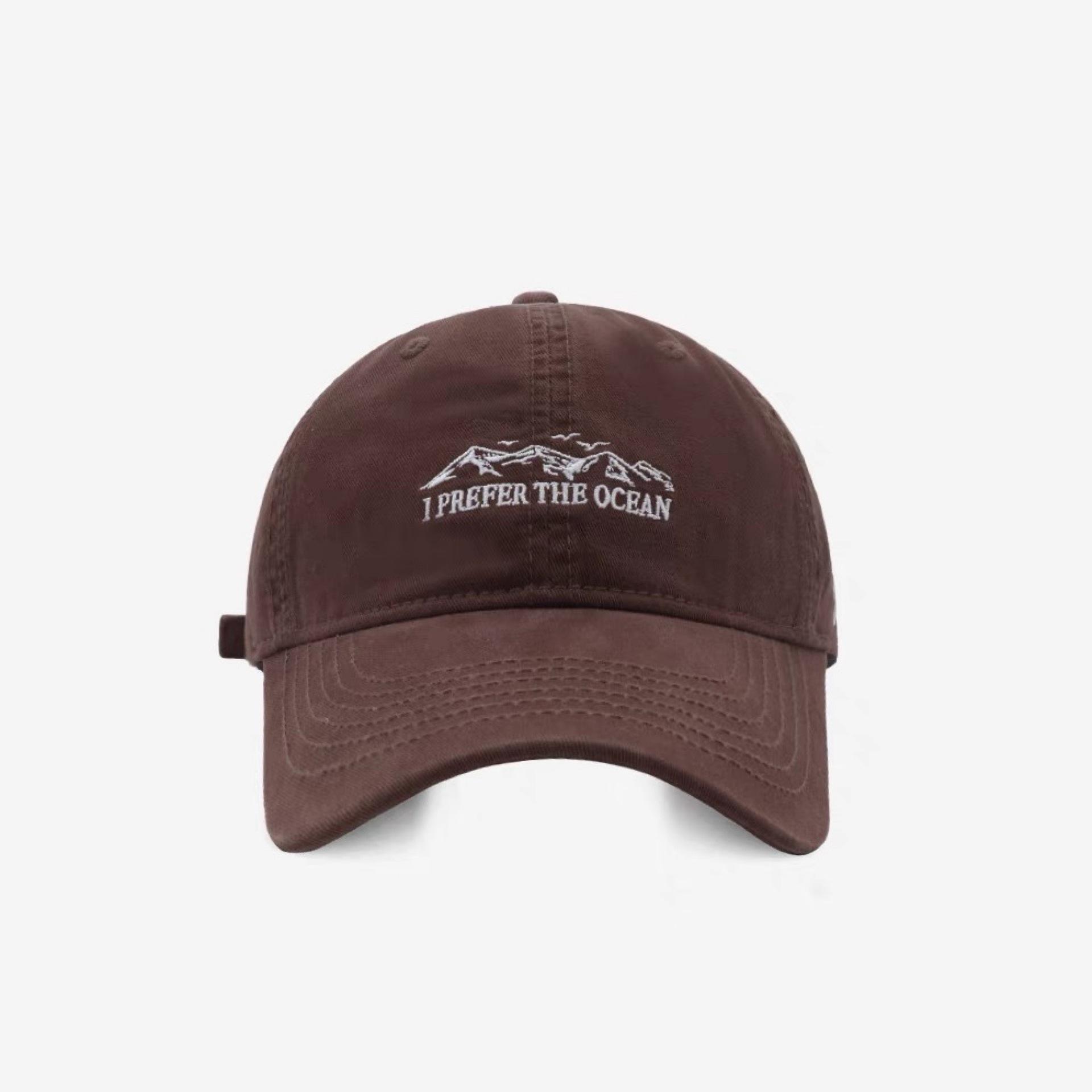 

New Letter Embroidered Baseball Caps for Both Men and Women Korean Version Fashionable and Versatile Couple Baseball Caps Adjustable