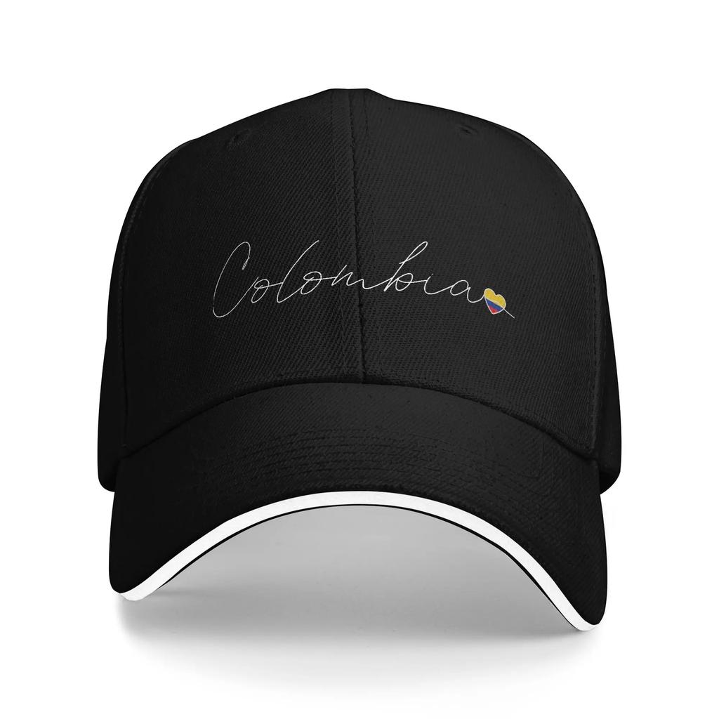 Vintage Colombia Flag Golf Cap Unisex Headwear Outdoor Travel Adjustable Fit Sun Caps