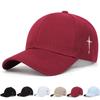 Unisex Jednoduché Snapback Baseballové Čepice s Výšivkou Kříže Jaro a Podzim Venkovní Nastavitelné Ležérní Čepice Sluneční Klobouk
