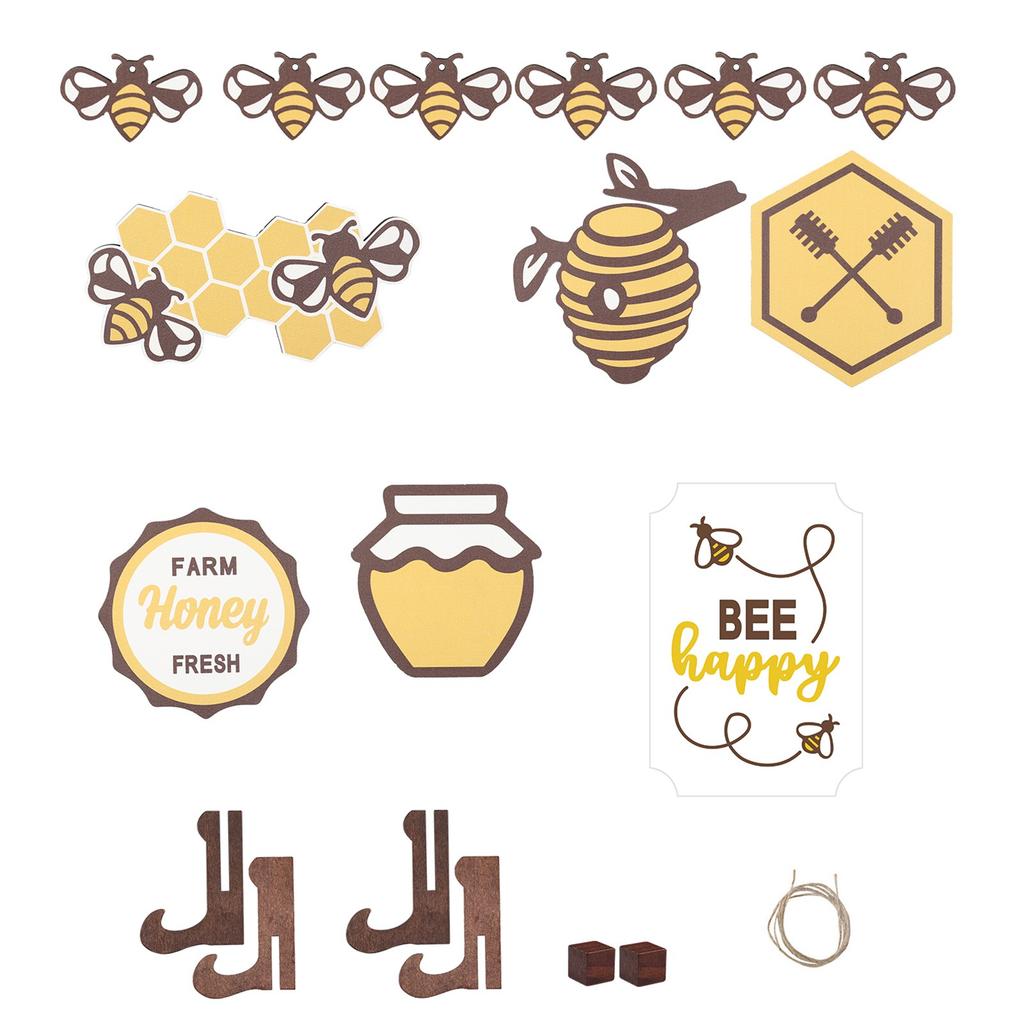 Bee Tiered Tray Decoration Bee Holiday Party Decoration, Tray Sign Spring Summer Table Items For Home Kitchen Table Shelf Decoration