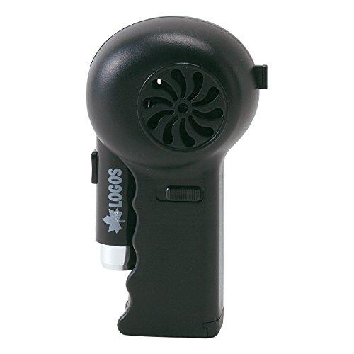 LOGOS BBQ Gun Blow Fan, for Starting Fires At Barbecues, Foldable, Requires AA Batteries, Ideal for Camping, Outdoors, and Barbecue Stoves
