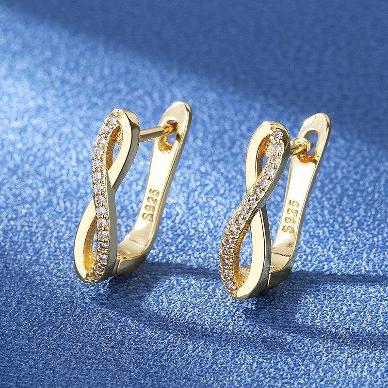 Korean Fashion 8-Figure Diamond Ear Cuffs: Elegant Japanese-Korean Style for Women & Girls