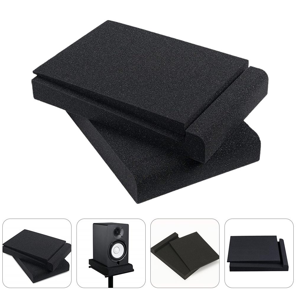 

Two Pcs Acoustic Isolation Pad Sound Absorber Foam Speaker Monitor Cushion Noise Reduction Pad Pillow Case Home Textile Speaker 30X17X4CM чорний