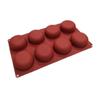1 Pieza 8 con molde para tarta redonda plana invertida Molde para hornear DIY Molde de silicona para mousse francesa Molde de chocolate
