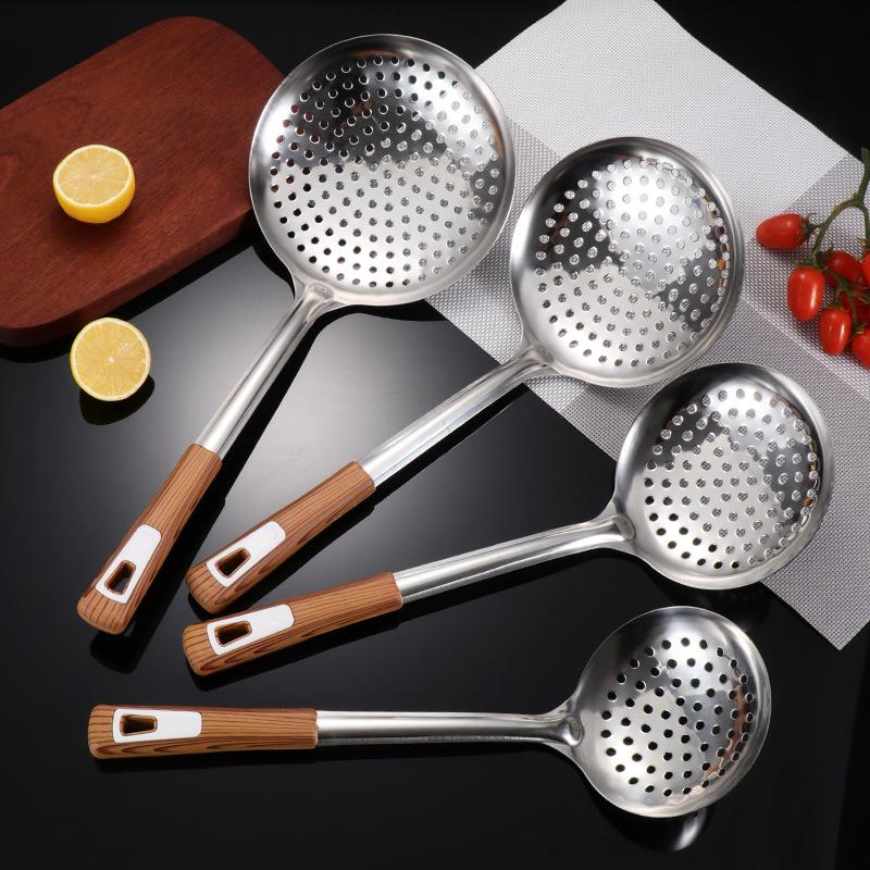 Thickened Domestic Kitchen Drain and Oil-separated Noodles Dumpling Spoon
