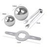 Coffee Ice Ball Rack Reusable Portable Stainless Steel with Holder Stainless Steel Ice Ball Set for Tea Time Home Bar Party Cafe