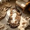 Easy to Clean Cat-Shaped Area Rug Anti-fouling Cartoon Carpet Soft Home Decor Carpet  Bedrooms