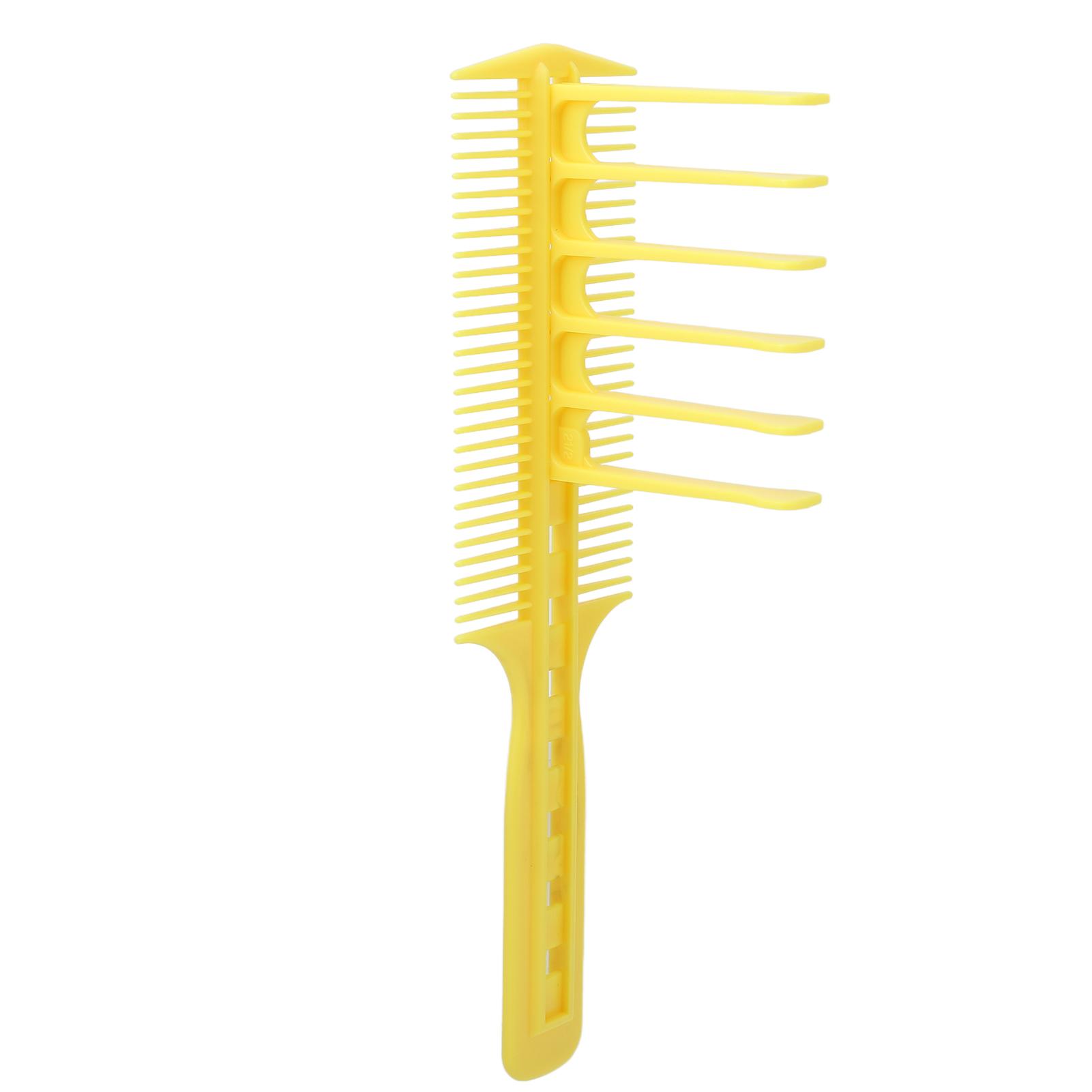 

Парикмахерская двухсторонняя направляющая расческа, несколько длин стрижки, эргономичная расческа с широкими зубьями для парикмахера, черная жёлтый