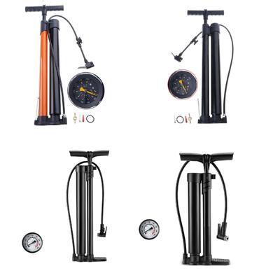 Bicycles Floor Pump with Gauge High Pressure Floor Bike Pump Inflator Cycling Manual Tire Pump Cycling Accessories