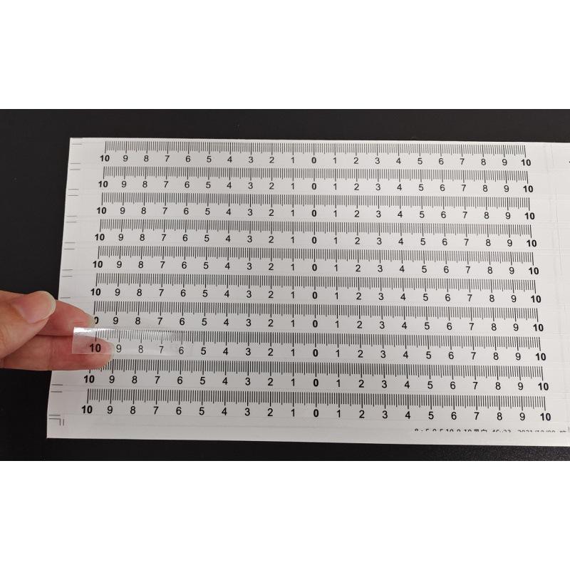 Waterproof Self-Adhesive Scale Ruler Sticker - Midpoint Measurement Marker.