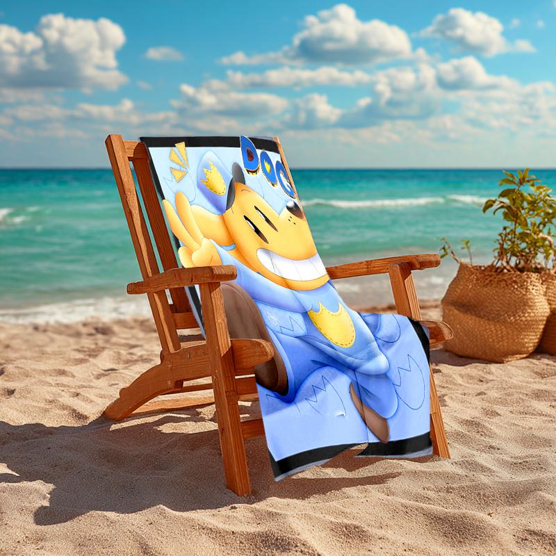 1pc DogMan2 Beach Towel, Comfortable and Thick, and Swimming/Bath/Picnic/Camping Towel, Suitable for Seaside Beaches