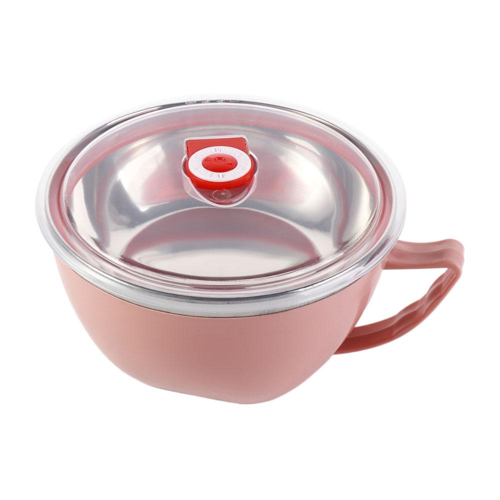 With Lid Handle Instant Noodle Bowl Double-layer Insulation Rice Bowl Soup Bowls   Rice Soup Noodle