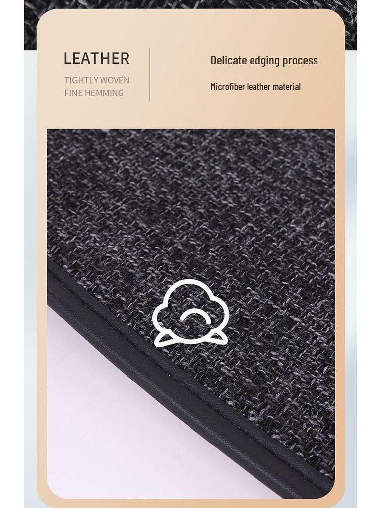 Comprehensive All-Season Linen Seat Cushion Set for Five-Seater Cars