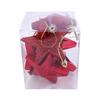 6Pcs/Set 7cm Christmas Tree Ornaments Plastic Glitter Mini Christmas Tree Five-pointed Star 6 Colors Xmas Hanging Ornaments