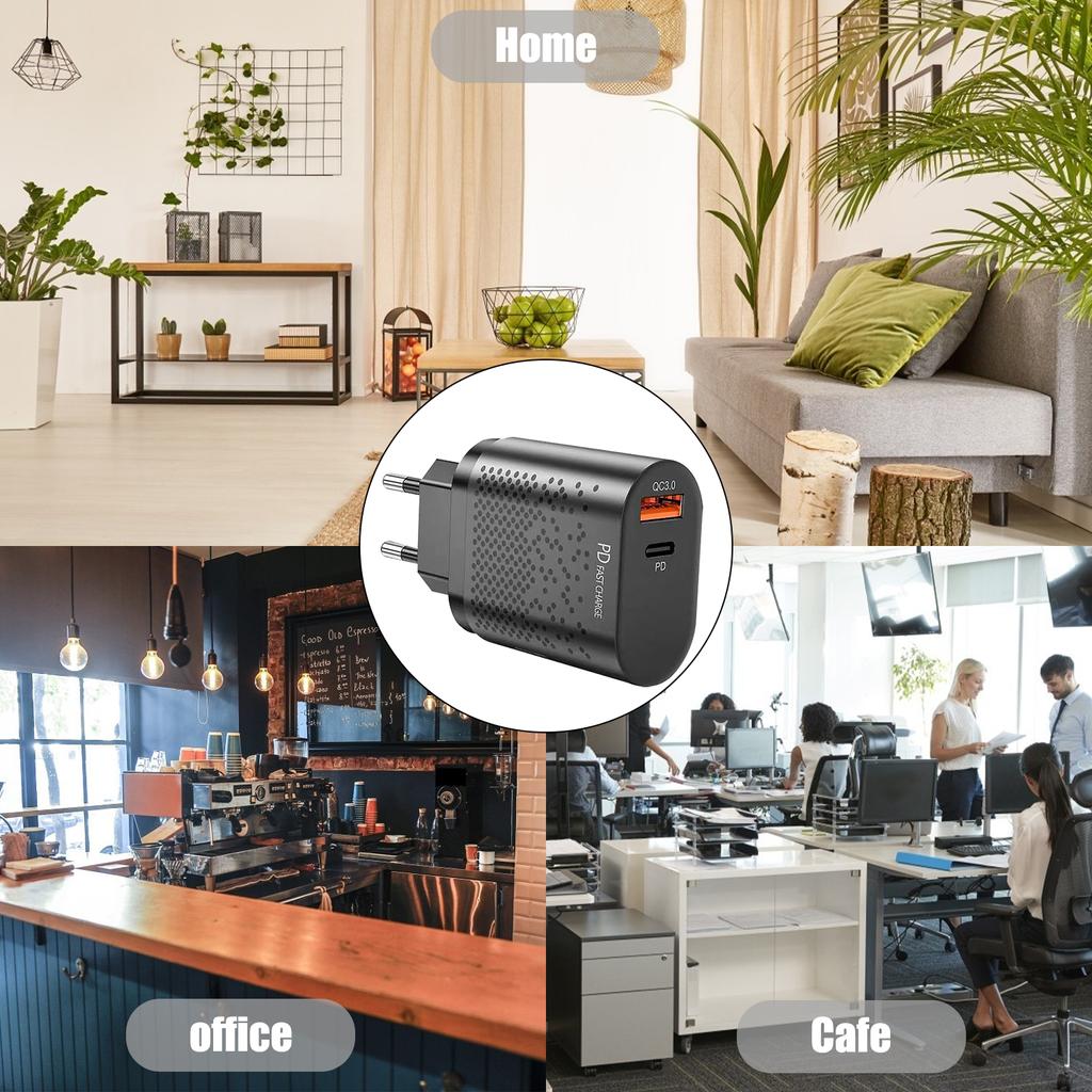 20W QC 3\.0 Dual USB Fast Charger Support Fast Charge Portable USB Type\-C Charger QC 3\.0 For for