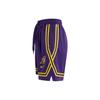 Nike Solid Stripe Los Angeles Lakers Mesh Drawstring Shorts With Logo Print Women Bottoms Purple DR2369-504