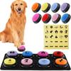 8PCS Dog Talking Button Recordable Dog Training Buttons 8 Color Dog Training Buzzers 30 Seconds Voice Recording Battery Operated