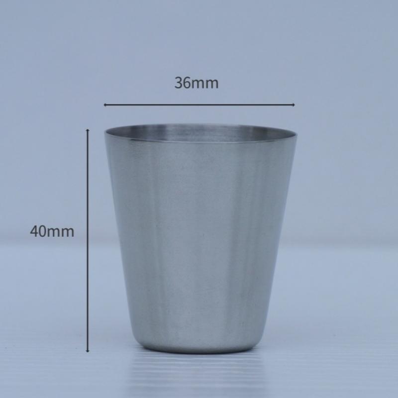 4Pcs 30ml Stainless Steel Shot Glasses with Leather Case Outdoor Hiking Gear Stackable Cup Camping Sets Portable Drink-ware Cup