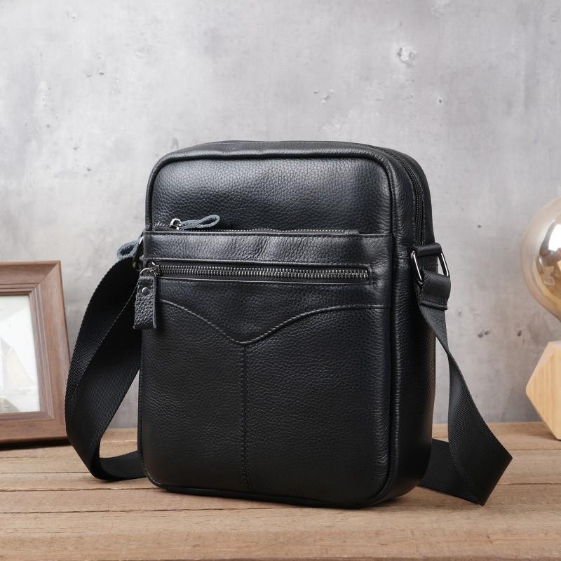 Men's Shoulder Bag New Top Layer Cowhide Large Capacity Business Commuting Small Crossbody Genuine Leather