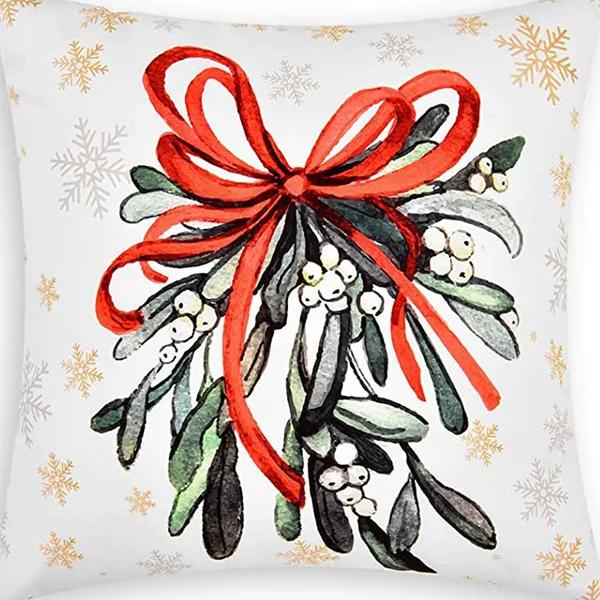 New Christmas Gingerbread Man Candy Decorative Pillow Cover Home Living Room Holiday Party Pillow Cover