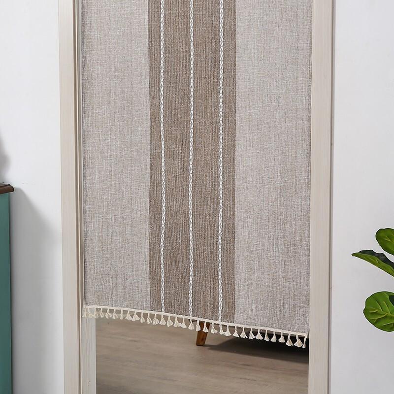 Japanese-Style Thickened Kitchen Cotton And Linen Door Curtain Fitting Room Blocking Curtain Japanese-Style Half Curtain Small Curtain