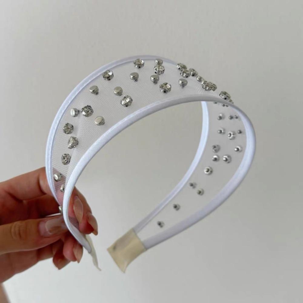 Sparkling Rhinestones Rhinestone Hair Hoop Mesh Fashion Hair Accessory  Bridal Style