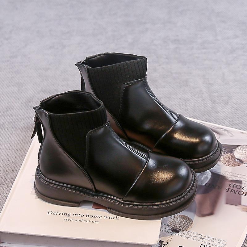 Girls boots short boots autumn 2025 new shoes children's leather boots baby girl Martin boots autumn grassland wear