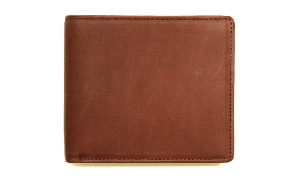 wallet flap and coin Rainier calfskin 1116 [CYPRUS] Bi-fold (with compartment) (wine)