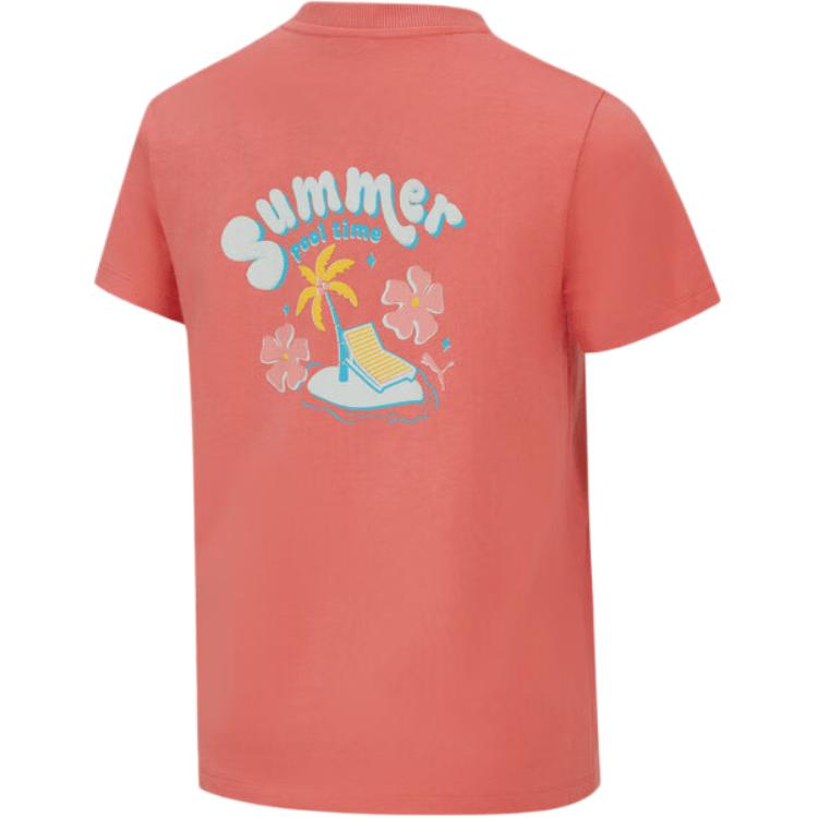 New PUMA SS25 T Shirt Women's Orange Red 632986-89