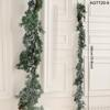 Artificial Rattan PE Leaf Vines: Wall & Door Hanging for Christmas and Festive Decor