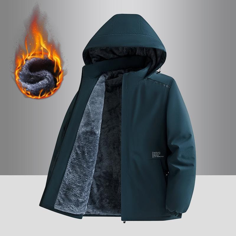 Fleece Thickened Jacket Jacket Men's Autumn and Winter Pilot Cotton-padded Jacket Men's Windproof and Waterproof Jacket Mountaineering Suit