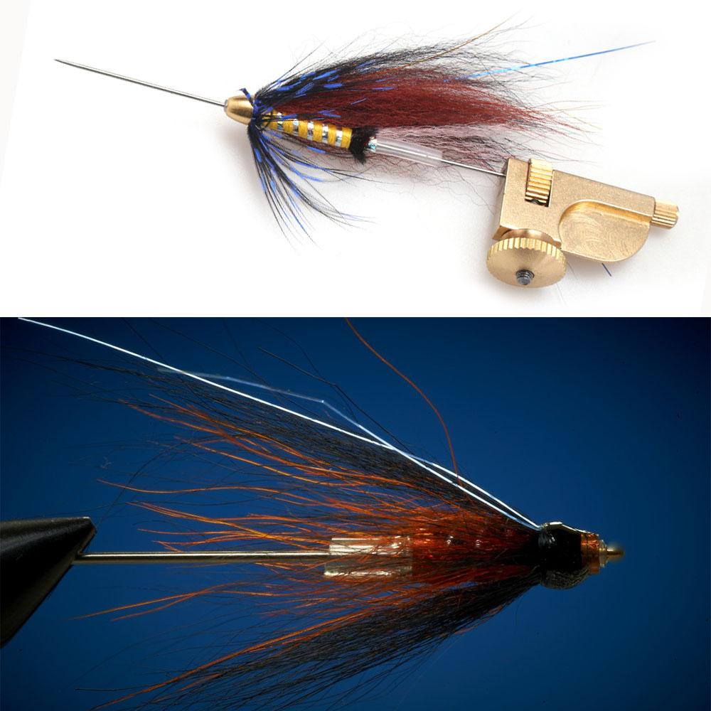 1Set Tube Fly Tying Tool Kit Brass & Stainless Steel Adapter with 3 Sizes Needles for Tube Flies Fits Fly Fishing Vise Jaws