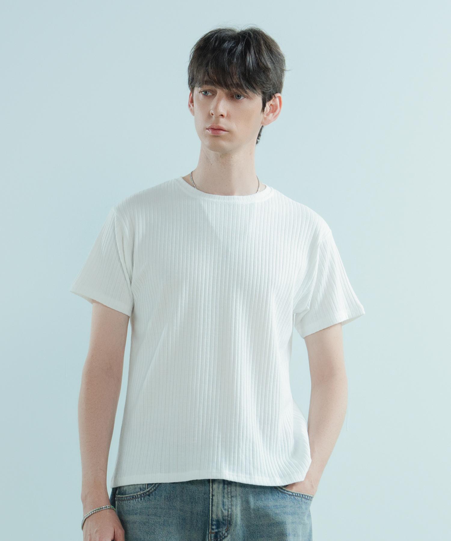 Log Store Stretch Muscle Knit Short Sleeve Black/Free