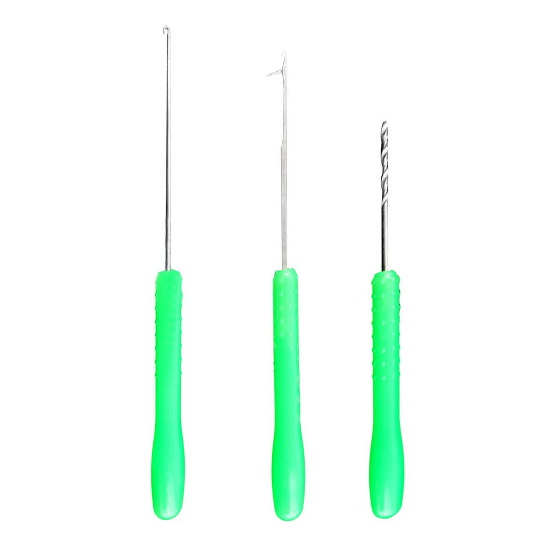 

3 шт. Насадочное сверло для бойлов, Стрингерная игла, Портативная игла для сплетения карповой рыбалки, Игла для насаживания приманки, Иглы для оснастки