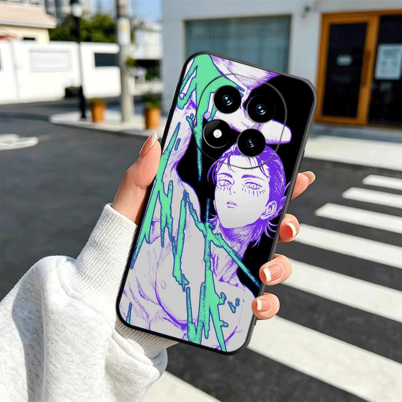A-Attack On T-Titan Eren Yeager Soft Phone Case for Xiaomi Redmi Note 12 13 14 15 Pro Plus 11 12S 11S 11T 10 4G Black Cover Back
